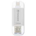 USB 3.1 128GB Transcend 300 JetDrive Go (USB/lightning) MFi серебристый